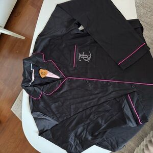 Juicy Couture Black Top with Pink Piping